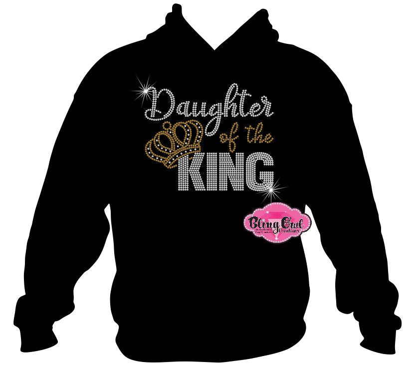 daughter of the king crown faith shirt christian clothing tshirt faith based rhinestones sparkle bling