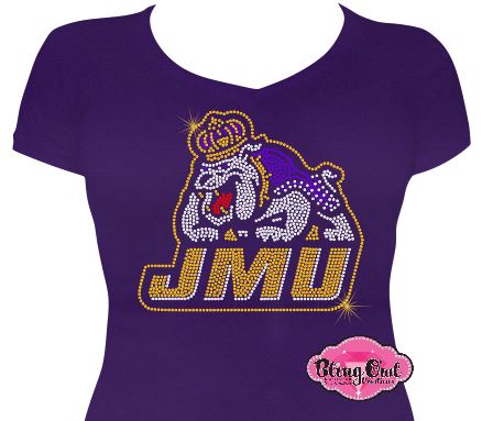 JMU Duke Dog Womens Fitted Vneck