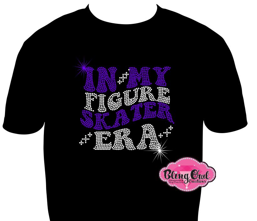 Figure Skater sparkle team bedazzled skater ice skating era tour shirt
