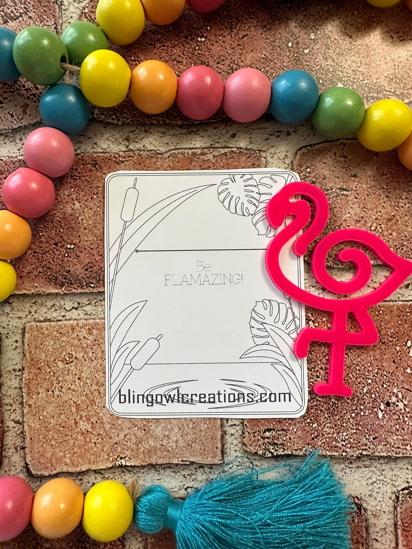 Flamingo Bookmark, book lovers, reading