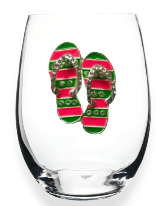 Flip Flop Stemless Wine Glass