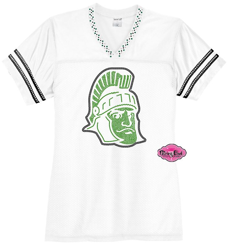 MSU Football Bling Jersey Sparty Womens Cut