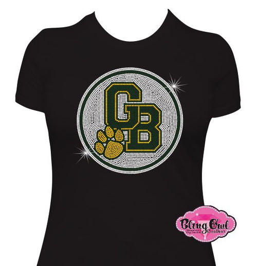 GB Circle Paw full circle Womens Cut Short Sleeve Adult
