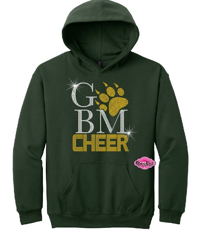 GBM Cheer Paw Rhinestone Youth Hoodie