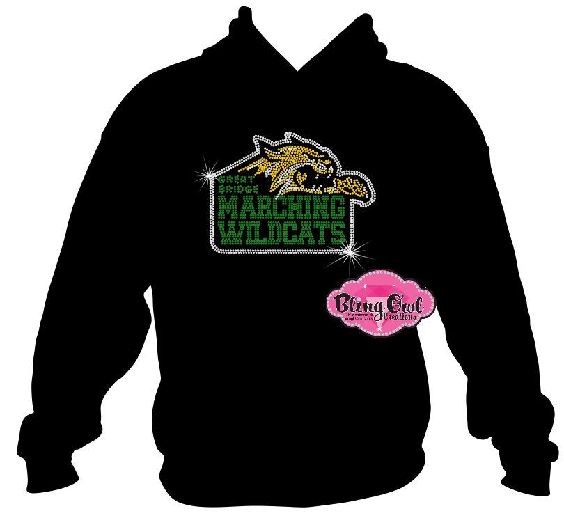Marching Wildcats Logo GB (Rhinestone Design)