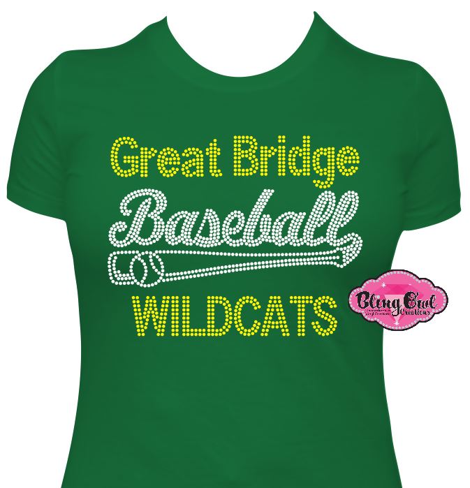 great_bridge baseball mascot school_spirit_wear rhinestones sparkle bling