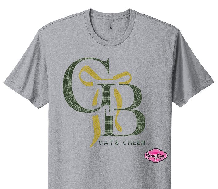 GB Cheer Bow Rhinestone Unisex Adult Tshirt