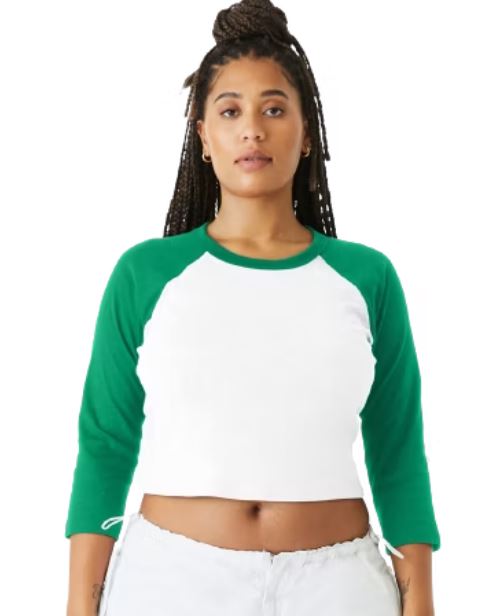 NSU Women's Norfolk State Baseball Crop Raglan T-Shirt