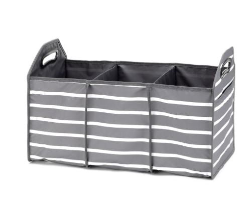 Gray Stripe Trunk Organizer