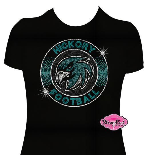 Hickory Football Circle Womens Fitted Tshirt