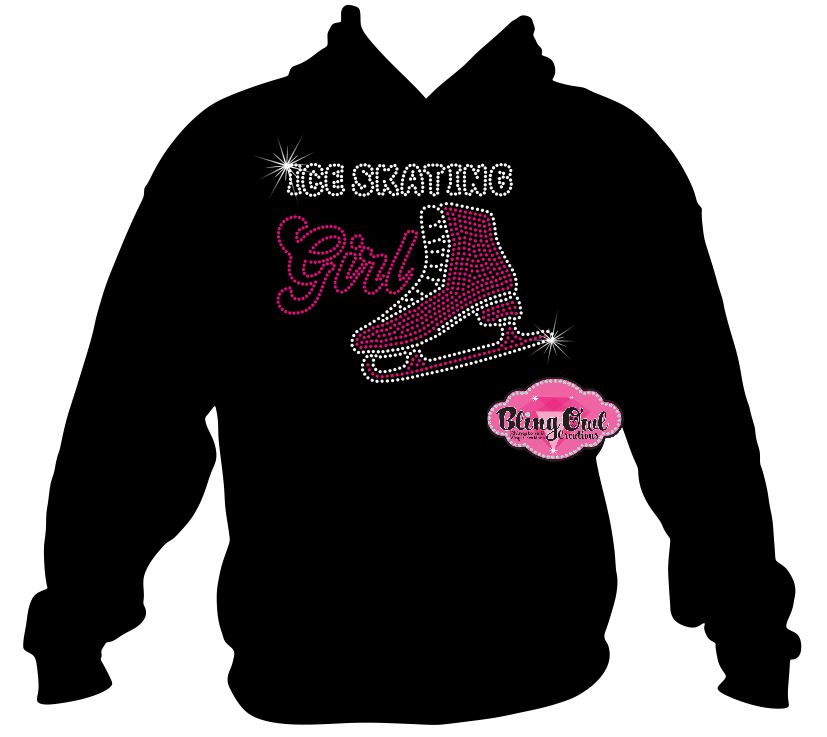 Ice Skating Girl figure skater rhinestones sparkle spirit rink
