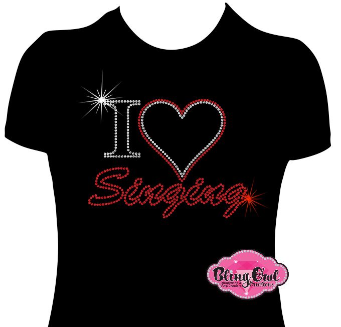I heart Singing (Rhinestone Design)