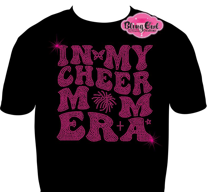 cheer_mom pom_pom design shirt rhinestones sparkle bling