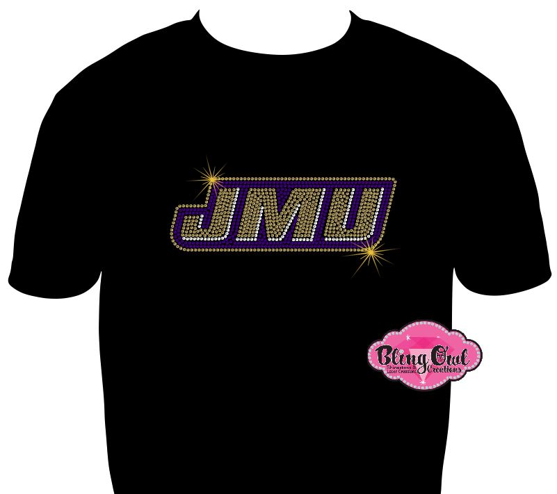 JMU Logo Filled Unisex Scoop Neck Short Sleeve
