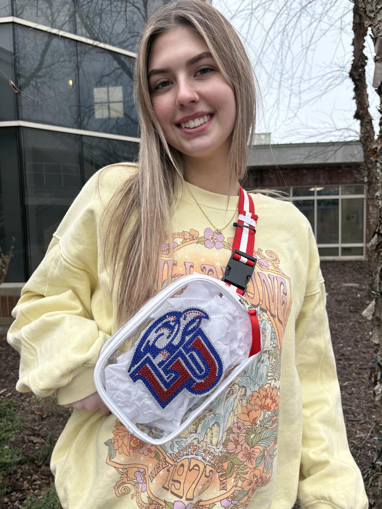 LU Bling Clear Fanny Pack Stadium Bag