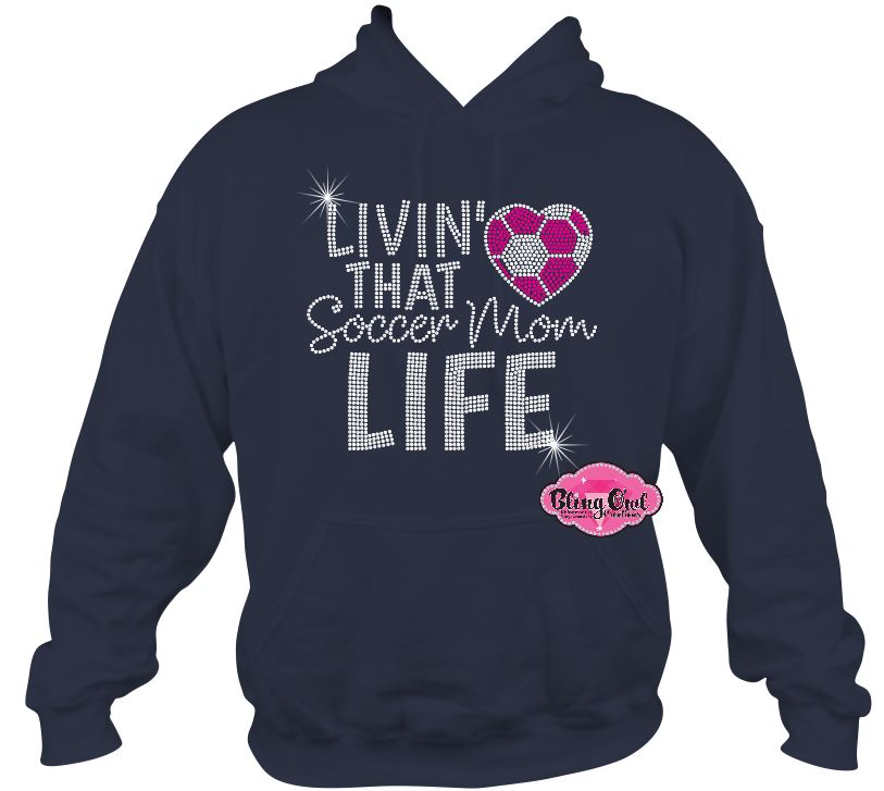 livin that soccer mom life soccer_mom spirit_wear rhinestones sparkle bling
