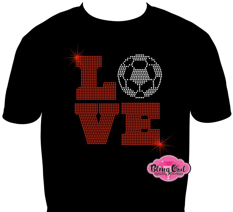 soccer_mom love soccer spirit_wear rhinestones sparkle bling