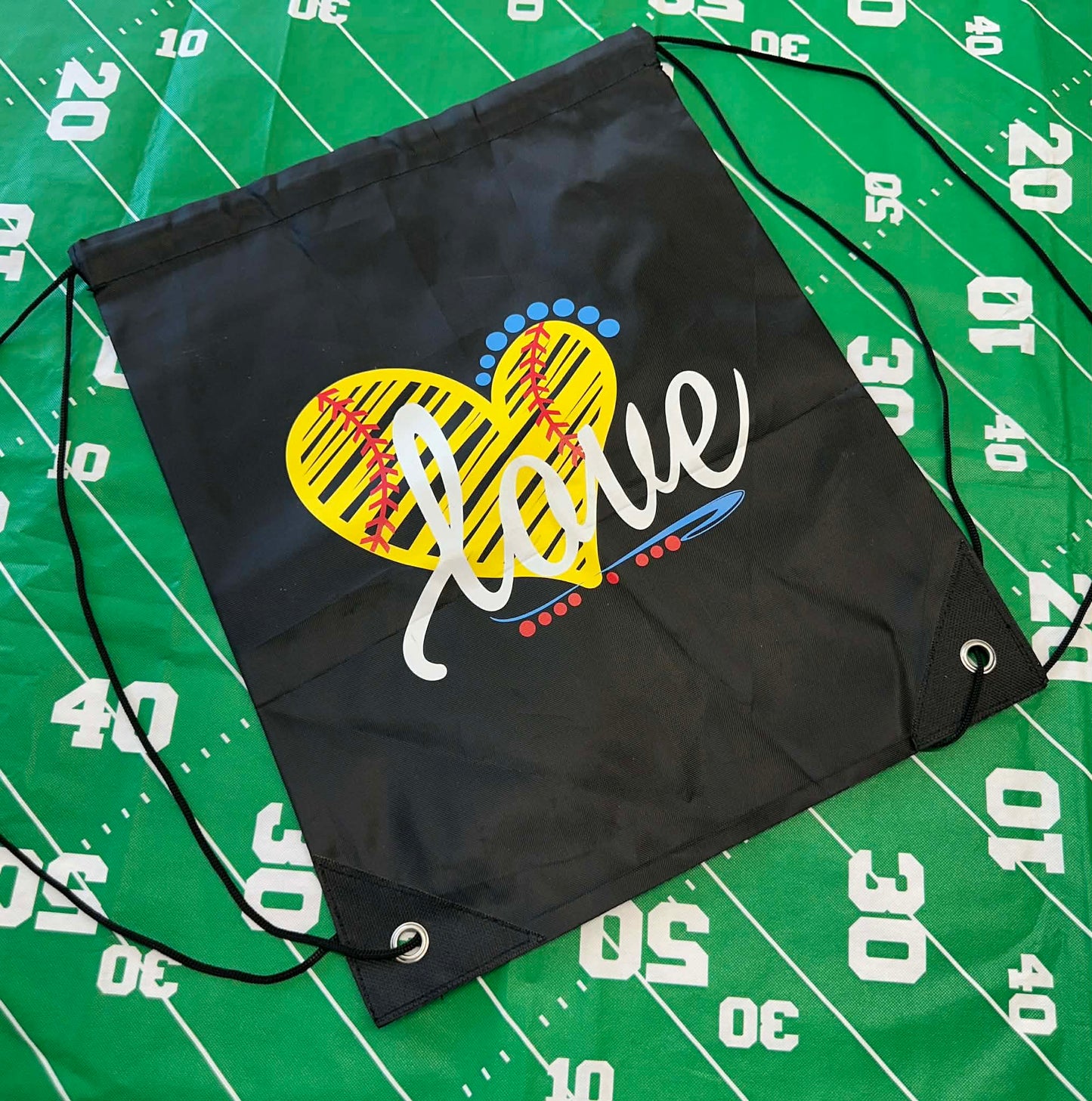 Softball Drawstring Bag