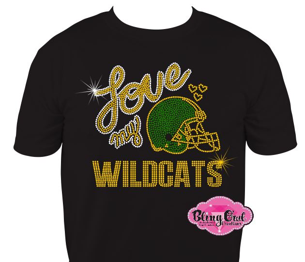 GB Love my Wildcats Helmet Short Sleeve Adult Unisex
