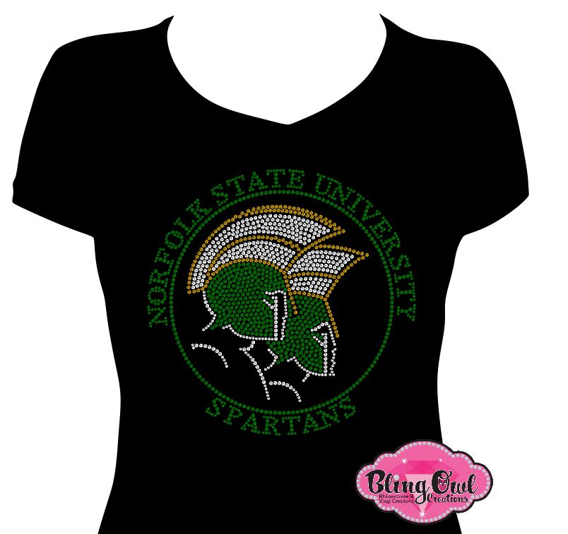 NSU Norfolk State Spartans Circle Logo VNeck Fitted Shirt