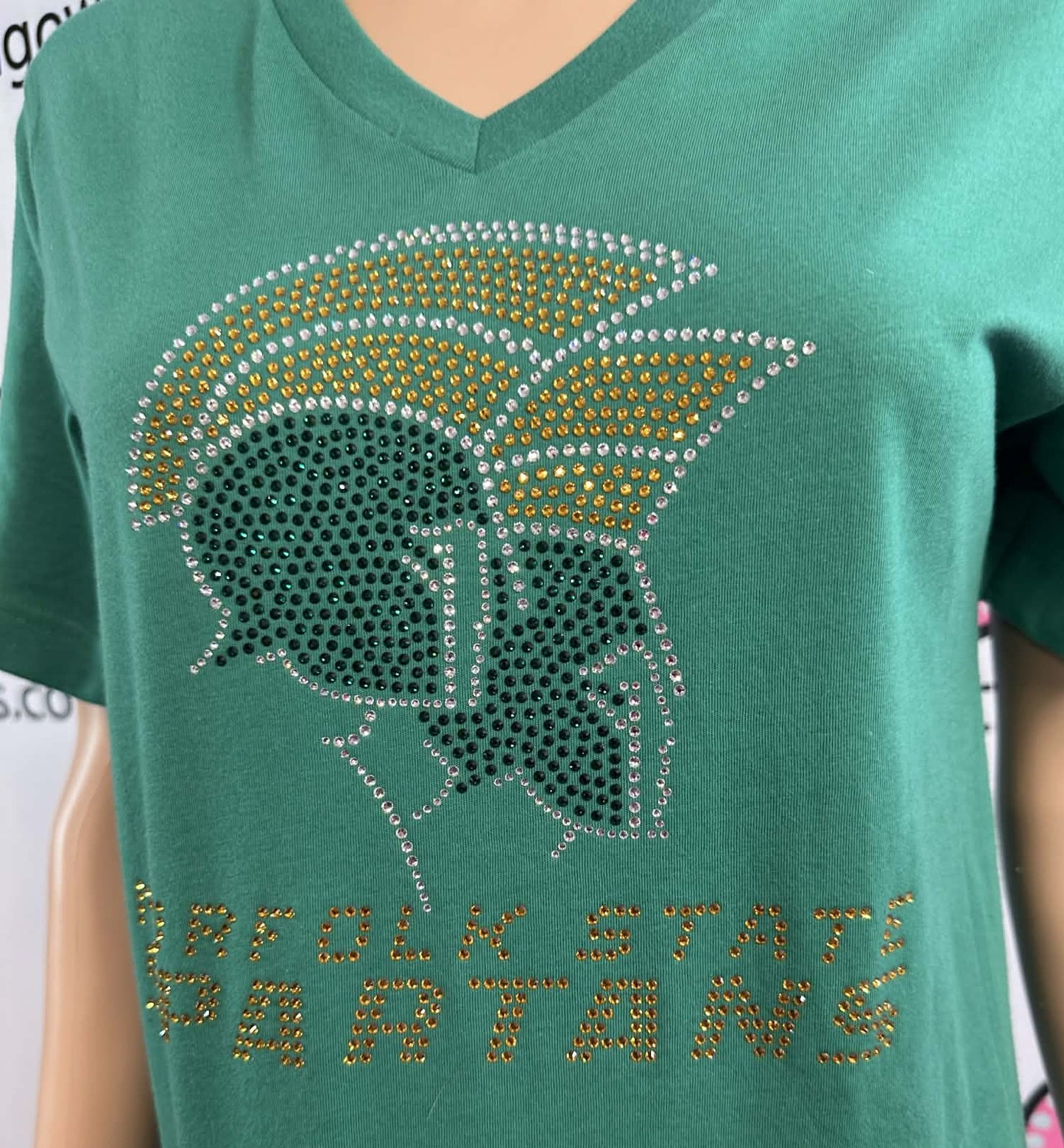 NSU Norfolk State Spartans Logo VNeck Unisex Tshirt (Sample)