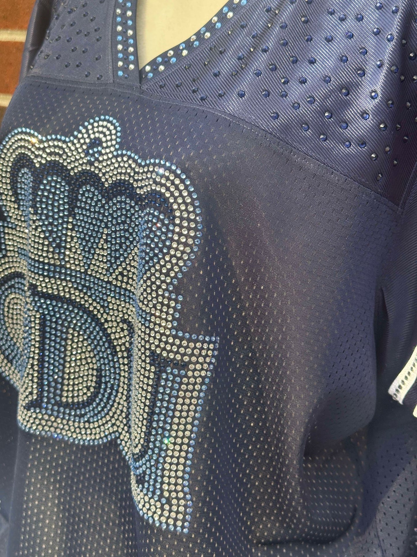 ODU Football Bling Jersey Womens Fitted
