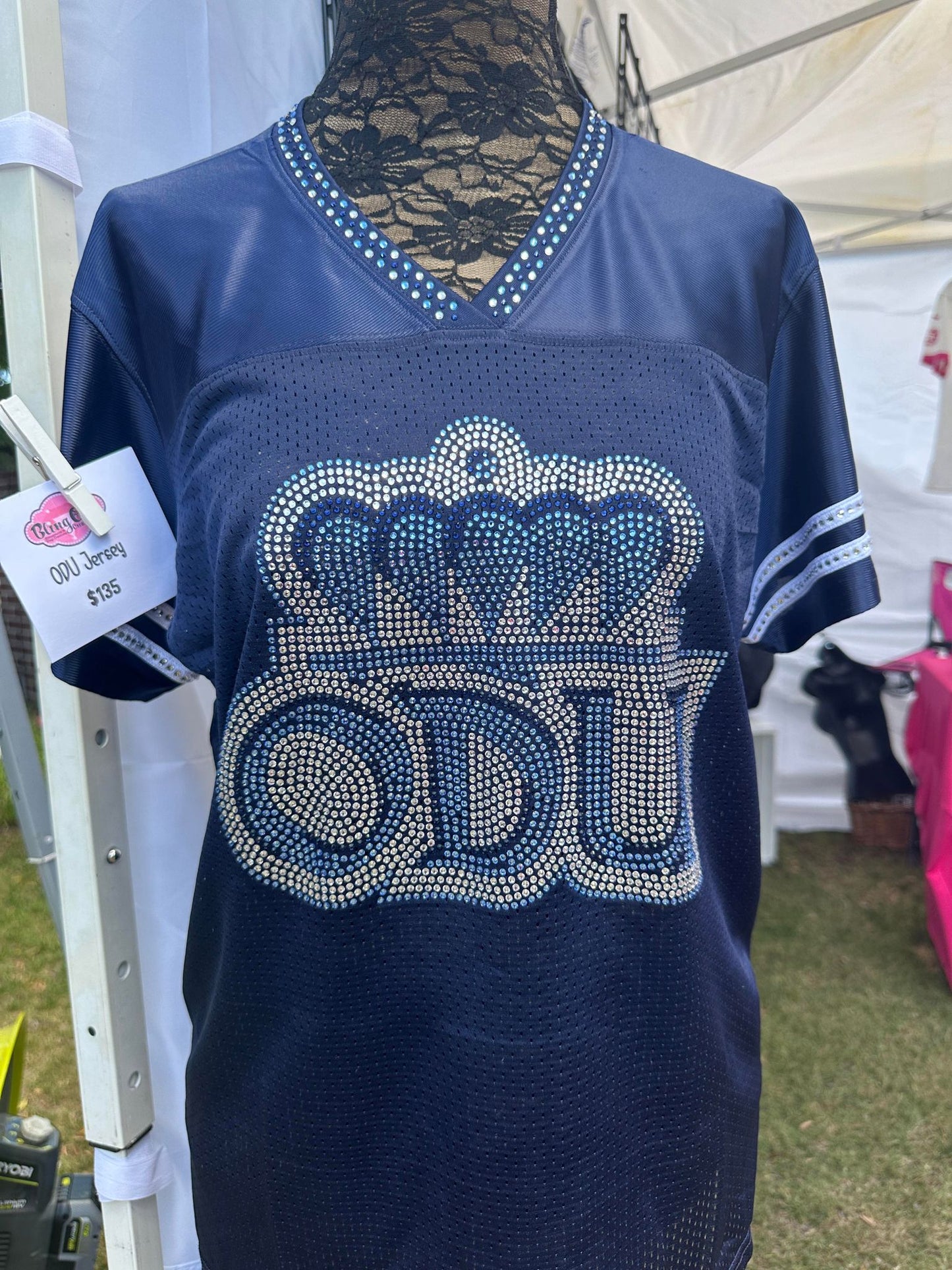 ODU Football Bling Jersey Womens Fitted