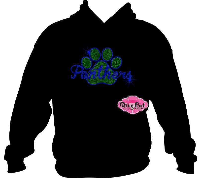 panthers_paw school_spirit_wear school_spirit_logo school_spirit_mascot school_spirit_colors custom rhinestones sparkle bling