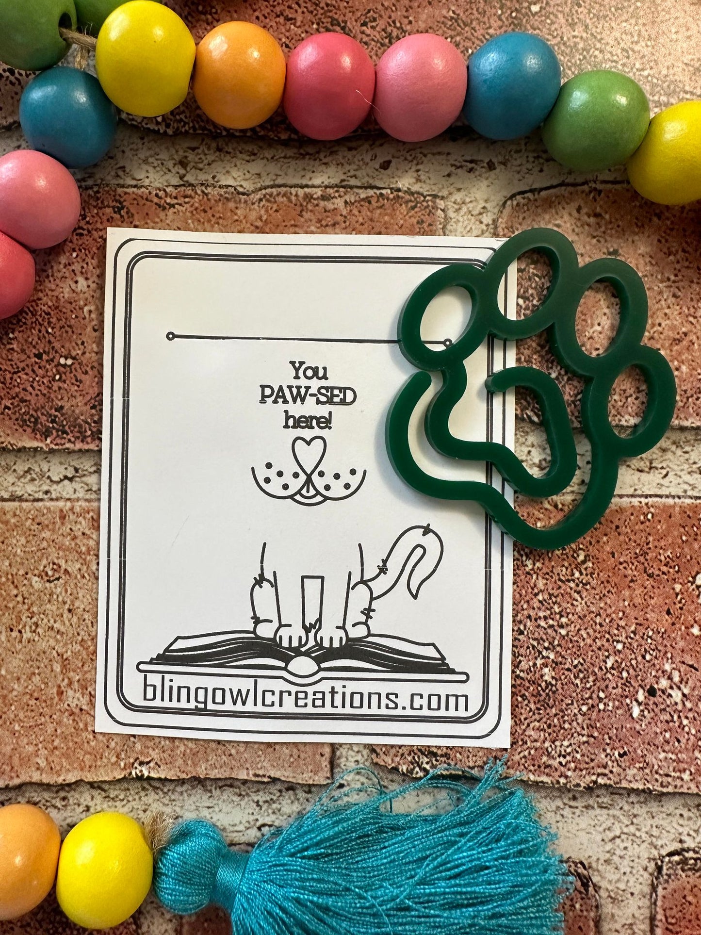 Dog Paw Acrylic Bookmark