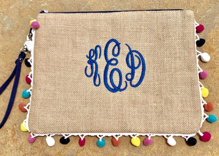 Multi Color Pom Pom Wristlet