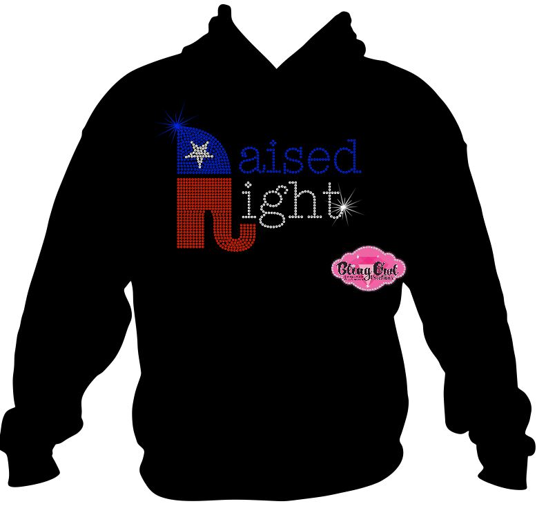 raised right republican elections vote politics shirt rhinestones sparkle bling