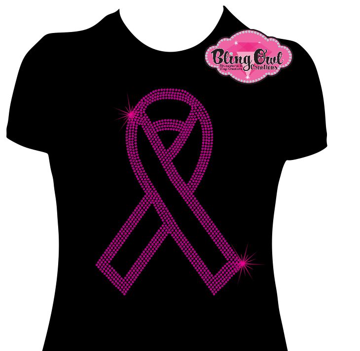 Ribbon Large Outline (Rhinestone Design)