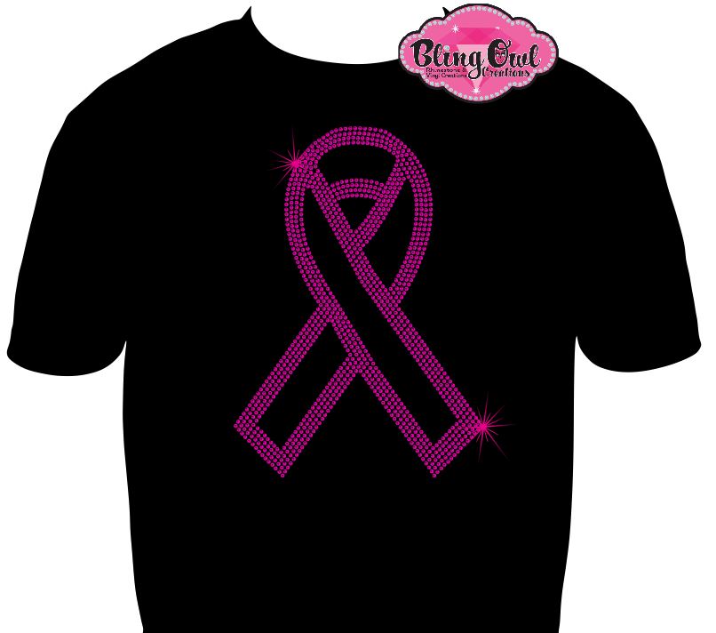 Ribbon Large Outline (Rhinestone Design)