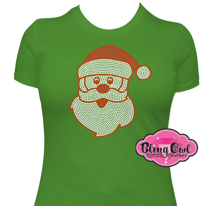 Santa Face 1 (Rhinestones)