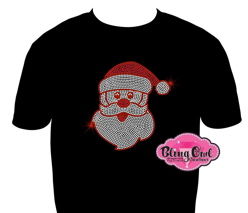 Santa Face 1 (Rhinestones)