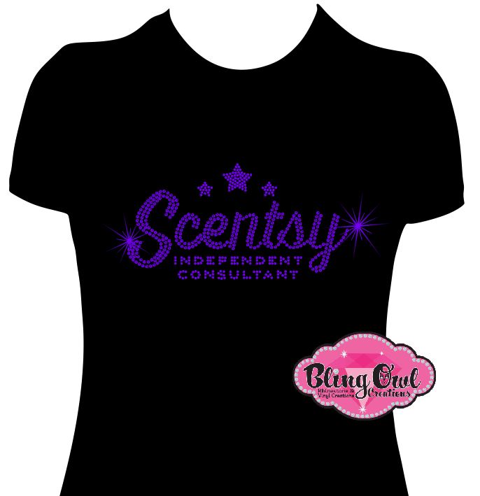 Scentsy sparkle bling potential clients open houses networking events business logo tshirt