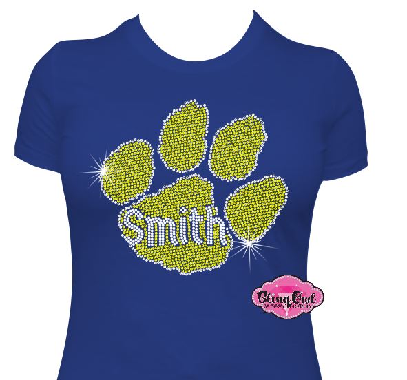Smith Paw Print (Rhinestone Design)