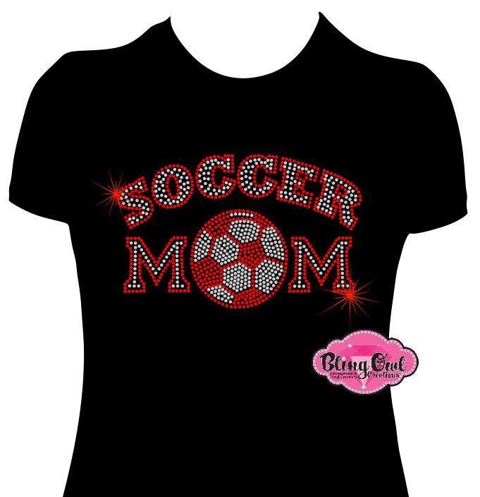 soccer_mom spirit_wear gameday_tshirt life rhinestones sparkle bling