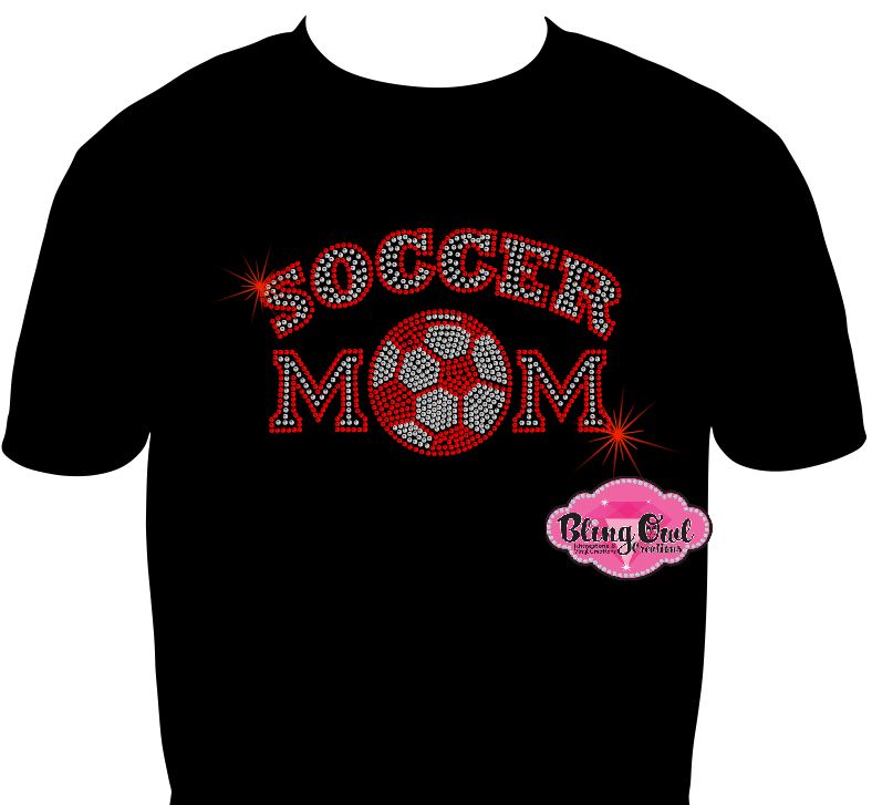soccer_mom spirit_wear gameday_tshirt life rhinestones sparkle bling