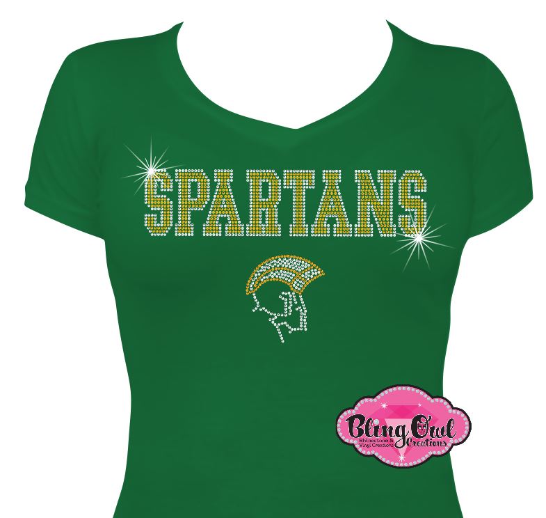 NSU Spartans Profile Logo VNeck Fitted Tshirt
