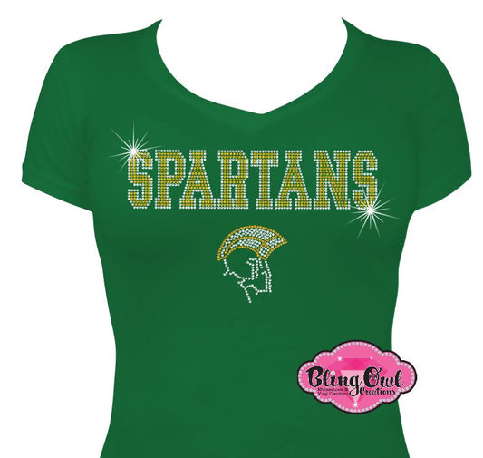 NSU Spartans Profile Logo VNeck Fitted Tshirt