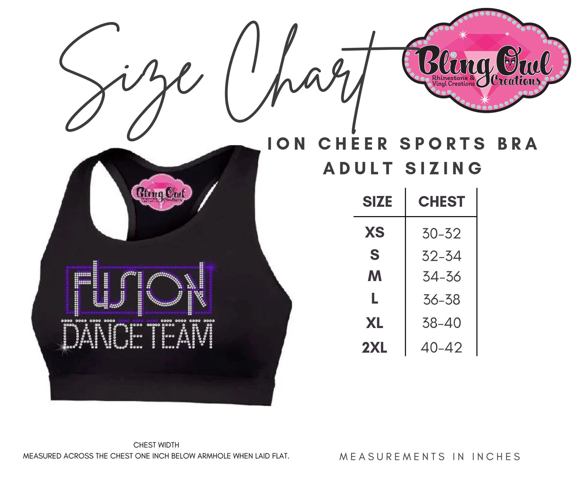 Fusion Dance Team Adult Sports Bra