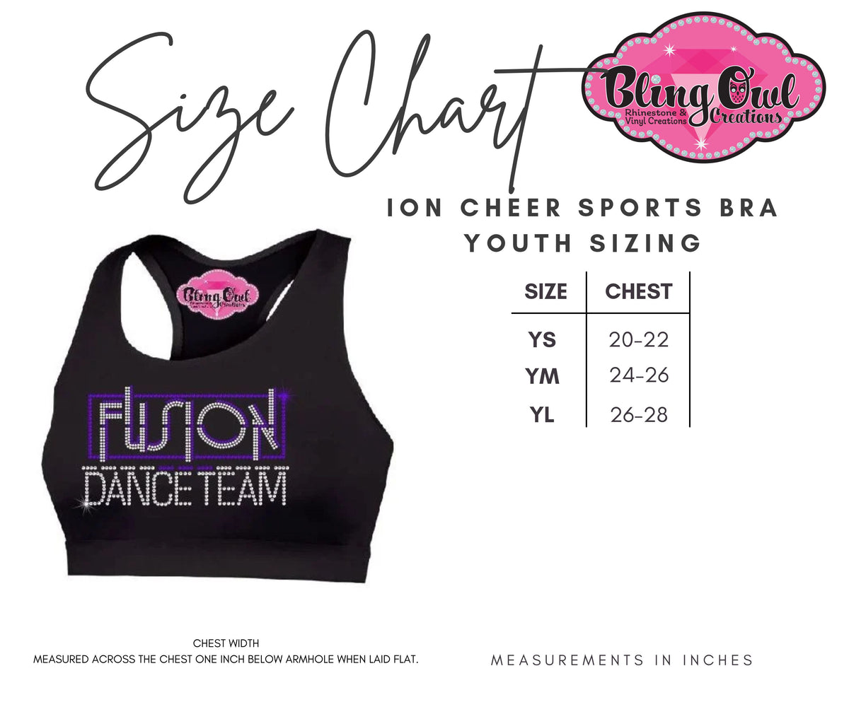 Fusion Dance Team Youth Sports Bra