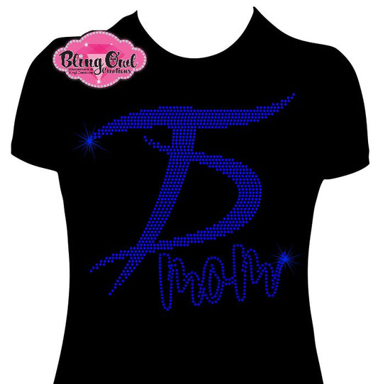 drillers_mom_td_logo fitted shirt teamwear rhinestones sparkle bling