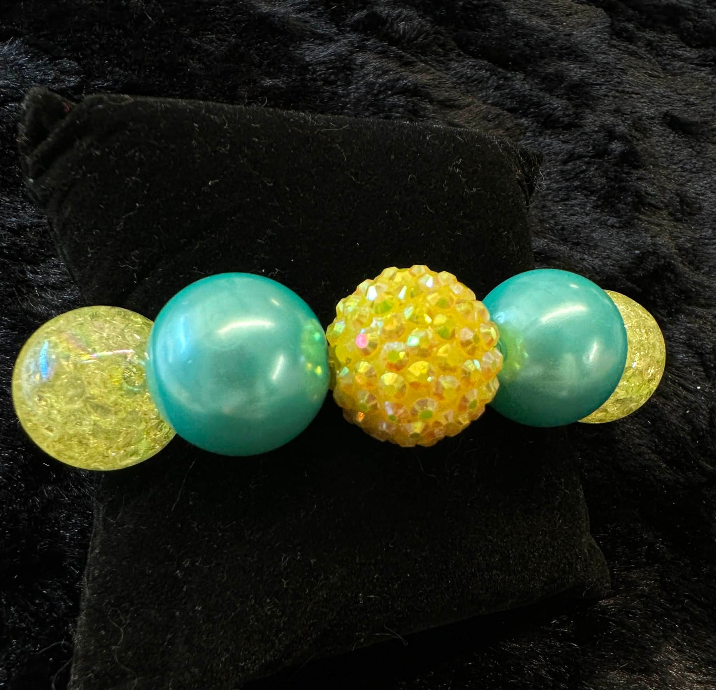 Teal & Yellow Bubble Bracelet - Young Girl