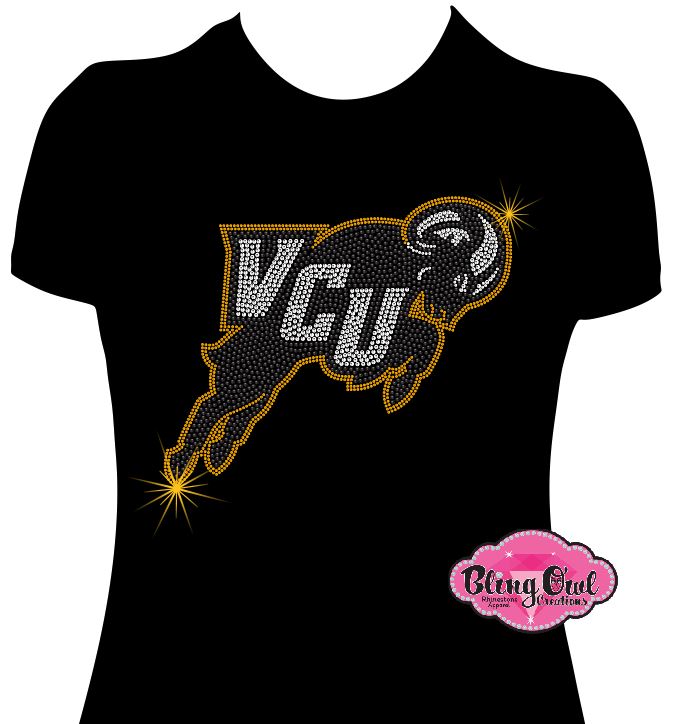 VCU Jumping Ram Women's Fitted Short Sleeve