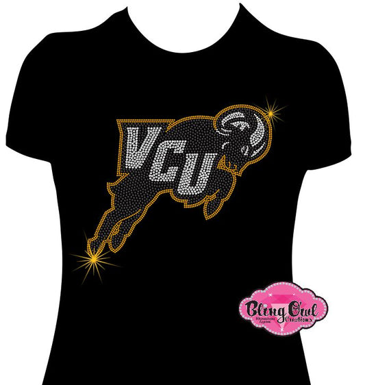 VCU Jumping Ram Women's Fitted Short Sleeve