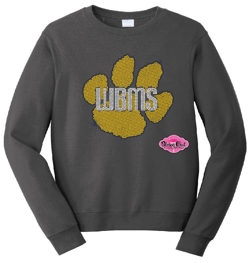 WBMS Paw Outline Crewneck Adult Unisex