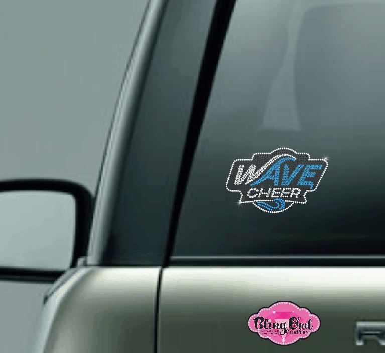 Wave Cheer Full Logo Bling Decal