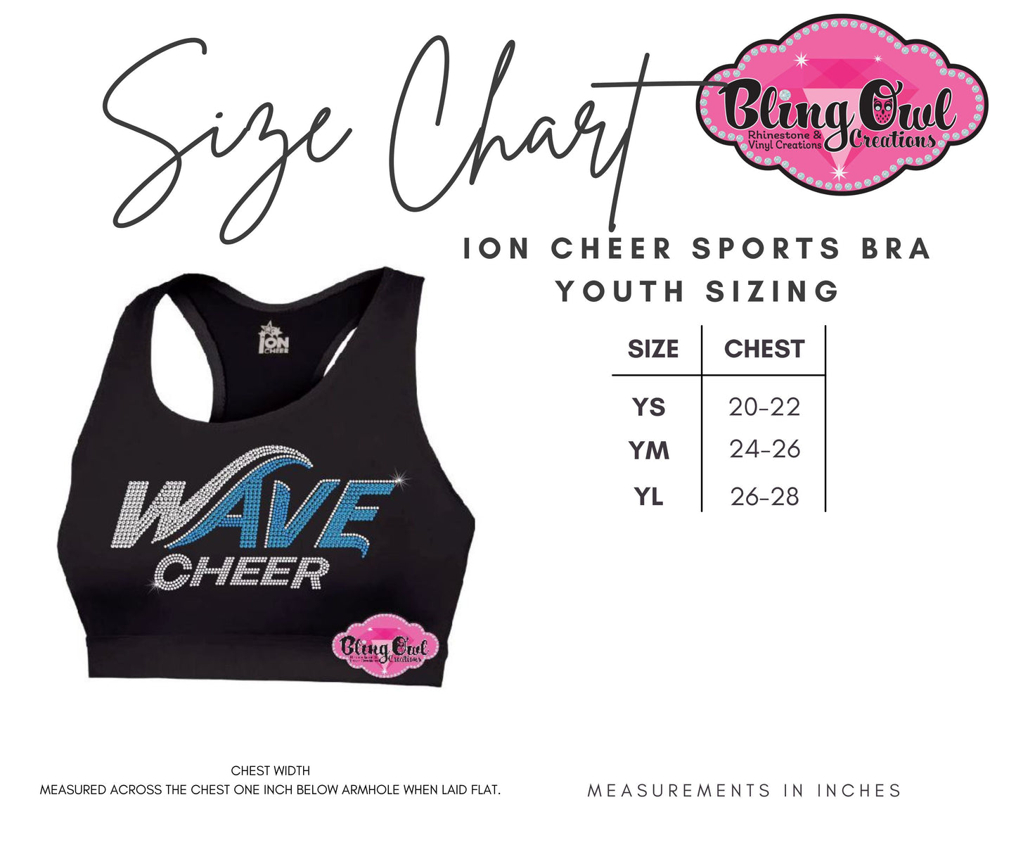 Wave Cheer Youth Sports Bra